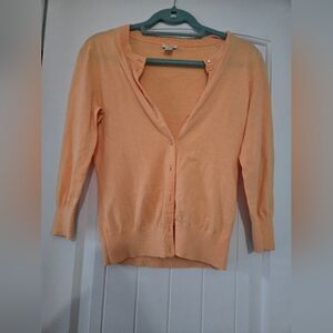 J.Crew Orange The Clare Cardigan size small